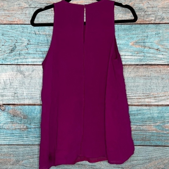 Lucky Brand Top S Embroidered Floral Boho Flowy Office Casual Pink Purple Girly - Picture 6 of 10